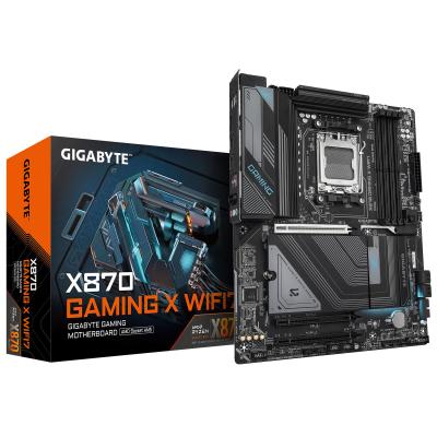 GIGABYTE X870 GAMING X WIFI7 Carte Mère - Prend en charge les processeurs AMD Ryzen 9000, 16+2+2 phases VRM, jusqu'à 8000MHz