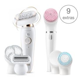 Braun Silk-épil 9 Flex 9100 BS 40 pinzas Oro, Blanco