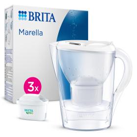 Brita Marella Filtre pompée à eau manuelle 2,4 L Blanc