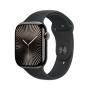 Apple Watch Series 10 GPS + Cellular 46mm Slate Titanium Case with Black Sport Band - S M