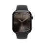 Apple Watch Series 10 GPS + Cellular 46mm Slate Titanium Case with Black Sport Band - S M