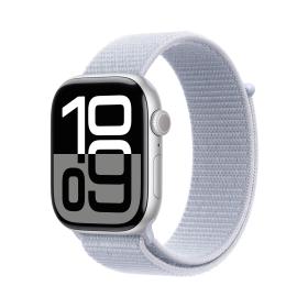 Apple Watch Series 10 Serie 10 GPS 46mm Cassa in Alluminio Color Argento con Blu tempesta Sport Loop