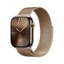 Apple Watch Series 10 GPS + Cellular 46mm Gold Titanium Case with Gold Milanese Loop - M L