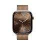 Apple Watch Series 10 GPS + Cellular 46mm Gold Titanium Case with Gold Milanese Loop - M L