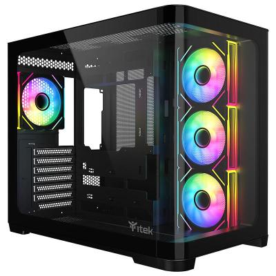 itek DARK CAVE CURVED Tower Noir