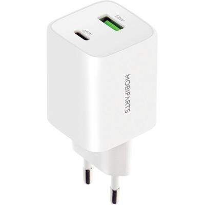 Mobiparts GaN Wall Charger USB-C USB-A PD 3.0 QC 45W White