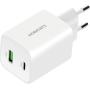 Mobiparts GaN Wall Charger USB-C USB-A PD 3.0 QC 45W White