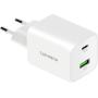 Mobiparts GaN Wall Charger USB-C USB-A PD 3.0 QC 45W White