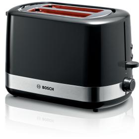 Bosch TAT6A513 toaster 2 slice(s) 800 W Black, Stainless steel