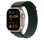 Apple 49mm Dark Green Alpine Loop - Medium - Natural Titanium Finish