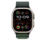 Apple 49mm Dark Green Alpine Loop - Medium - Natural Titanium Finish