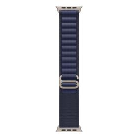 Apple 49mm Navy Alpine Loop - Medium - Natural Titanium Finish