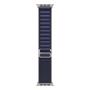 Apple 49mm Navy Alpine Loop - Medium - Natural Titanium Finish