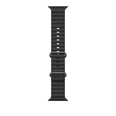 Apple 49mm Black Ocean Band - Natural Titanium Finish