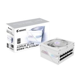 GIGABYTE AORUS ELITE P850W ICE Alimentation - PCIe 5.0, 80 PLUS Platinum, Conception entièrement modulaire, Ventilateur de 120