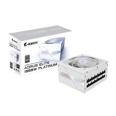 GIGABYTE AORUS ELITE P1000W ICE Power Supply Unit - PCIe 5.0, 80 PLUS Platinum, Fully modular design, 120mm Fan, ATX 3.0