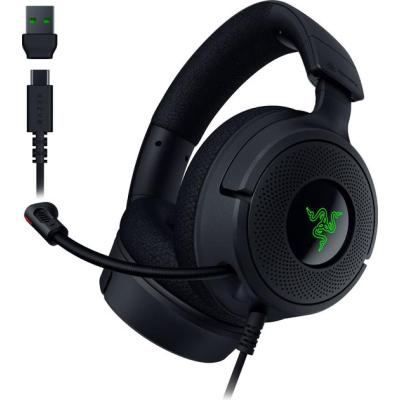 Razer Kraken V4 X Auricolare Cablato A Padiglione Giocare USB Type-C   USB Type-A Nero