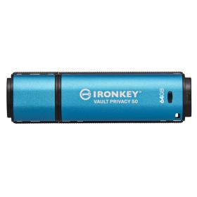 Kingston Technology IronKey 64GB Vault Privacy 50 AES-256 Encrypted, FIPS 197