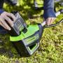 Greenworks GD60BCB 40 cm Batteria Nero, Verde, Argento