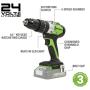 Greenworks 3704107 power screwdriver impact driver Black, Green