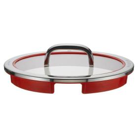 WMF 8900541252 Deckel Rund Rot, Edelstahl