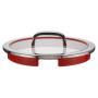 WMF 8900541252 coperchio per pentola Rotondo Rosso, Acciaio inox