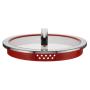 WMF 8900541252 coperchio per pentola Rotondo Rosso, Acciaio inox