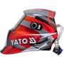 Yato YT-73921 maschera e casco da saldatura Welding helmet with auto-darkening filter Nero, Rosso, Argento