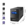 Qoltec Monolith alimentation d'énergie non interruptible Double-conversion (en ligne) 0,45 kVA 240 W 2 sortie(s) CA