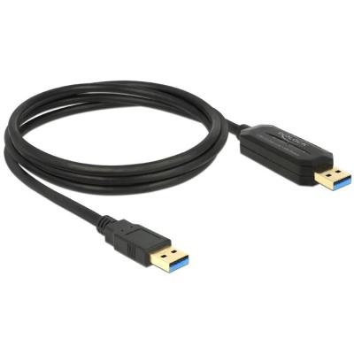 DeLOCK 1.5m, USB 3.0-A - USB 3.0-A cable USB USB 3.2 Gen 1 (3.1 Gen 1) 1,5 m USB A Negro