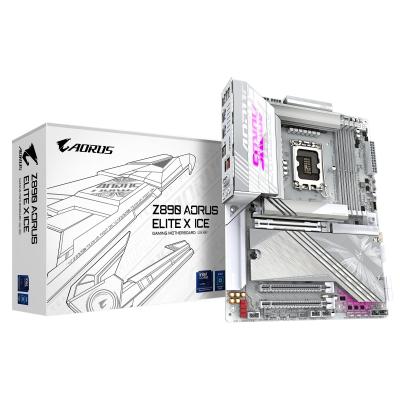 GIGABYTE Z890 AORUS ELITE X ICE Motherboard - Supports Intel Core Ultra (Series 2) CPUs, 16+1+2 phases VRM, up to 9500MHz DDR5