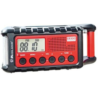 Midland ER300 Portatile Analogico Nero, Rosso