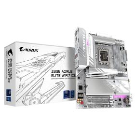 GIGABYTE Z890 AORUS ELITE WIFI7 ICE Motherboard - Supports Intel Core Ultra (Series 2) CPUs, 16+1+2 phases VRM, up to 8800MHz