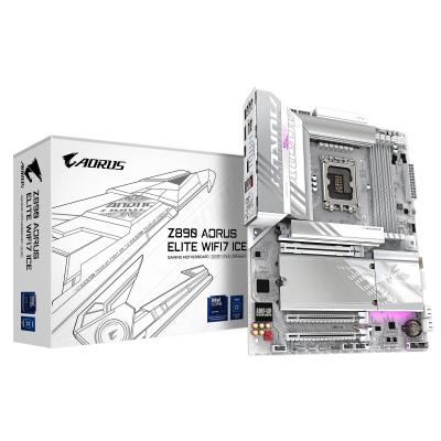 GIGABYTE Z890 AORUS ELITE WIFI7 ICE Mainboard - Unterstützt Intel Core Ultra (Serie 2) CPUs, 16+1+2 Phasen VRM, bis zu 8800MHz