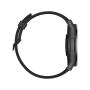 Huawei WATCH GT Runner-B19S,Black Durable Polymer Fiber Case,Black Soft Silicone Strap