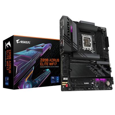 GIGABYTE Z890 AORUS ELITE WIFI7 Mainboard - Unterstützt Intel Core Ultra (Serie 2) CPUs, 16+1+2 Phasen VRM, bis zu 8800MHz DDR5