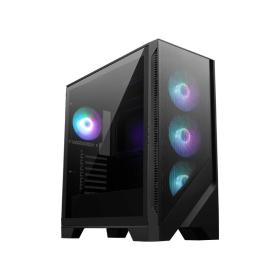 MSI MAG FORGE 321R AIRFLOW carcasa de ordenador Midi Tower Negro, Transparente