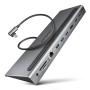 Axagon HMC-4KX3 laptop dock port replicator Wired ROG XG Mobile + USB Type-C Grey