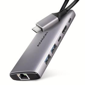 Axagon HMC-6G2L Schnittstellen-Hub USB 3.2 Gen 1 (3.1 Gen 1) Type-C 10000 Mbit s Aluminium