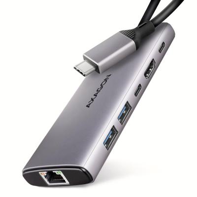 Axagon HMC-6G2L hub de interfaz USB 3.2 Gen 1 (3.1 Gen 1) Type-C 10000 Mbit s Aluminio