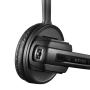 EPOS | SENNHEISER IMPACT D 10 HS Auricolare Wireless A clip, A Padiglione Ufficio Nero, Argento