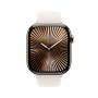 Apple Watch Series 10 GPS + Cellular 46mm Gold Titanium Case with Starlight Sport Band - M L