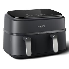 Philips 3000 series NA351 00 freidora Doble 9 L Independiente 2750 W Freidora de aire caliente Negro, Plata