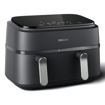 Philips 3000 series NA351 00 freidora Doble 9 L Independiente 2750 W Freidora de aire caliente Negro, Plata