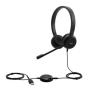 Lenovo Pro Wired Stereo VOIP Auriculares Alámbrico Diadema Oficina Centro de llamadas Negro