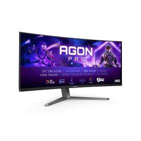 AOC AGON PRO AG346UCD Computerbildschirm 86,4 cm (34") 3440 x 1440 Pixel Wide Quad HD QDOLED Schwarz, Grau