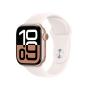 Apple Watch Series 10 GPS 42mm Rose Gold Aluminium Case with Light Blush Sport Band - M L