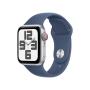 Apple Watch SE GPS + Cellular 40mm Cassa in Alluminio Color Argento con Denim Sport Band - S M