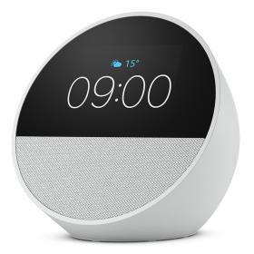 Amazon Nuovo Echo Spot (modello 2024) | Sveglia intelligente con suono di qualità e Alexa | Bianco