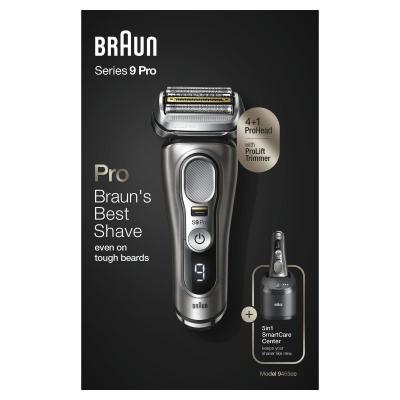 Braun Series 9 Pro 9465CC Rasoir à grille Tondeuse Noir, Argent